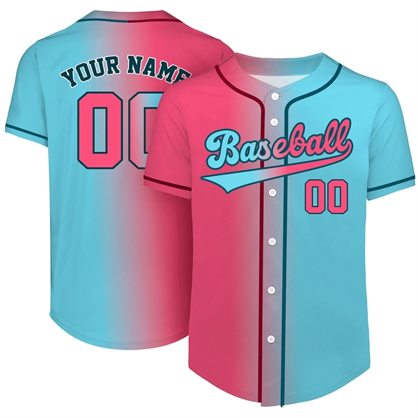 Custom Button Down Baseball Jersey (Full Dye Sublimation) - Custom Button Down Baseball Jersey (Full Dye Sublimation) - Image 32 of 35