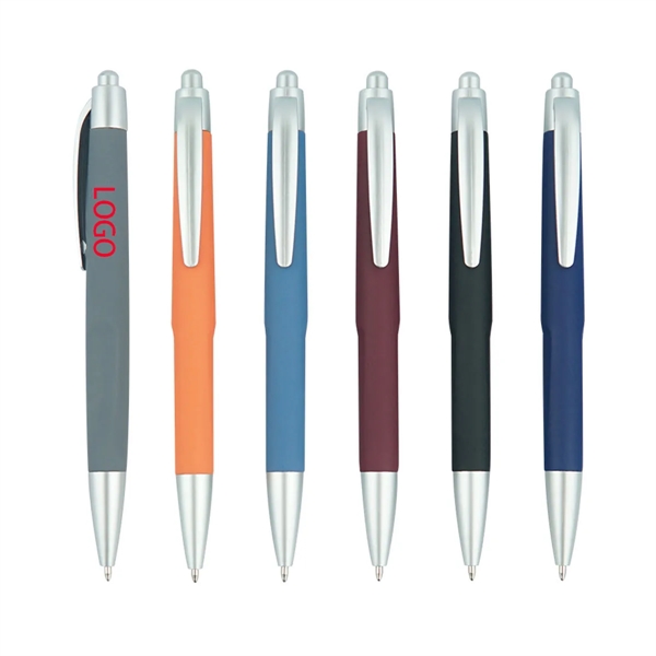 Frosted Plastic Multicolor Retractable Ballpoint Pens - Frosted Plastic Multicolor Retractable Ballpoint Pens - Image 0 of 1