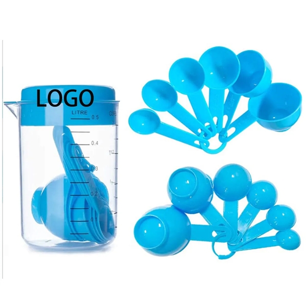 Kitchen Baking Plastic Measuring Set One Cup Six Spoons - Kitchen Baking Plastic Measuring Set One Cup Six Spoons - Image 0 of 2