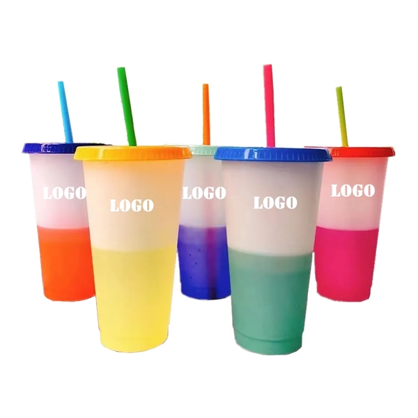 24Oz color changing cups with lids and straws - 24Oz color changing cups with lids and straws - Image 0 of 0