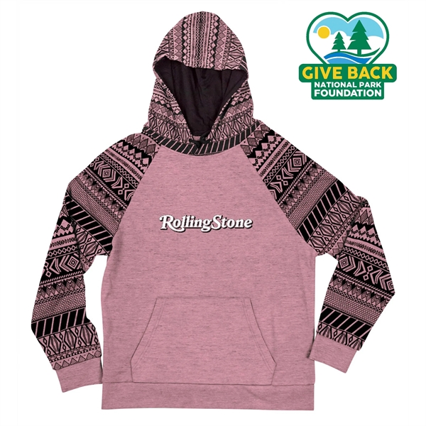 ACE Adult Pattern Blocked Cotton Hoodie - ACE Adult Pattern Blocked Cotton Hoodie - Image 0 of 3
