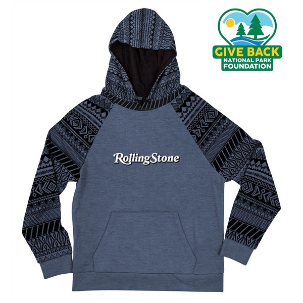ACE Adult Pattern Blocked Cotton Hoodie - ACE Adult Pattern Blocked Cotton Hoodie - Image 2 of 3
