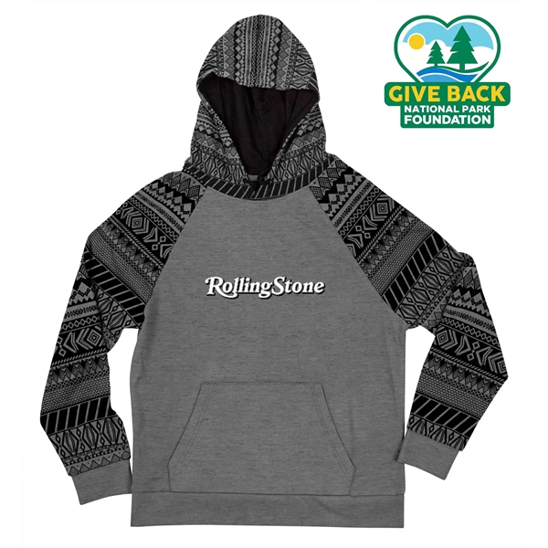 ACE Adult Pattern Blocked Cotton Hoodie - ACE Adult Pattern Blocked Cotton Hoodie - Image 3 of 3