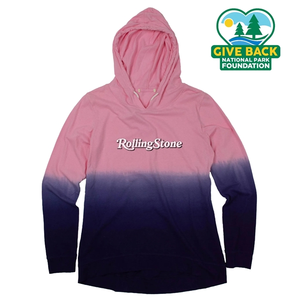 ACE Ladies Ombre Long Sleeve Hooded T-shirt - ACE Ladies Ombre Long Sleeve Hooded T-shirt - Image 0 of 3