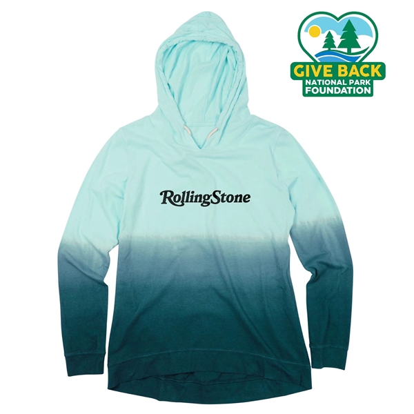ACE Ladies Ombre Long Sleeve Hooded T-shirt - ACE Ladies Ombre Long Sleeve Hooded T-shirt - Image 2 of 3