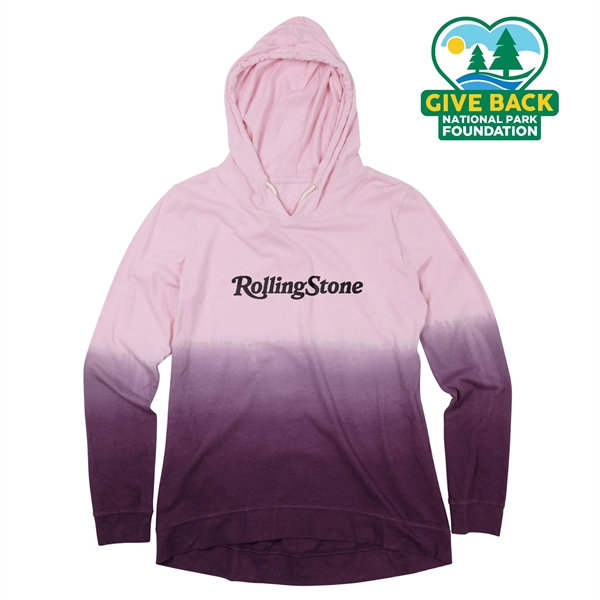ACE Ladies Ombre Long Sleeve Hooded T-shirt - ACE Ladies Ombre Long Sleeve Hooded T-shirt - Image 3 of 3