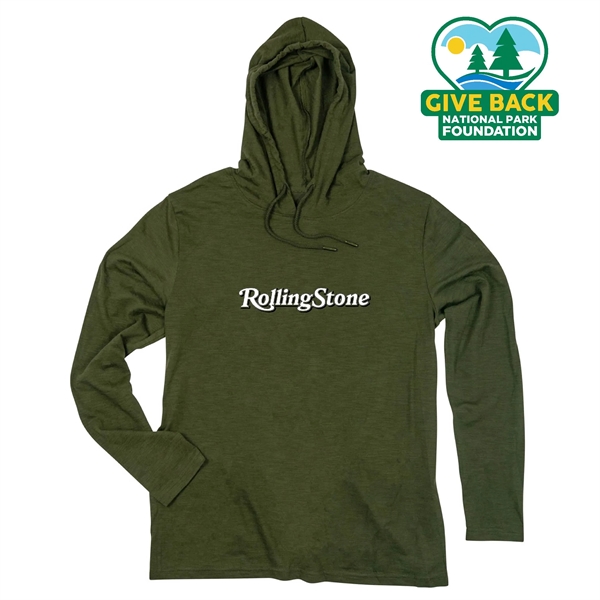 ACE Adult Long Sleeve Slub Hooded T-Shirt - ACE Adult Long Sleeve Slub Hooded T-Shirt - Image 0 of 5