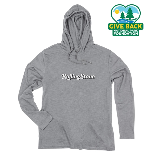 ACE Adult Long Sleeve Slub Hooded T-Shirt - ACE Adult Long Sleeve Slub Hooded T-Shirt - Image 3 of 5