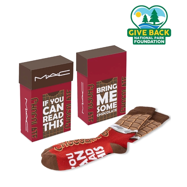 ACE Chocolate Themed Socks in Flip Top Box - ACE Chocolate Themed Socks in Flip Top Box - Image 0 of 1