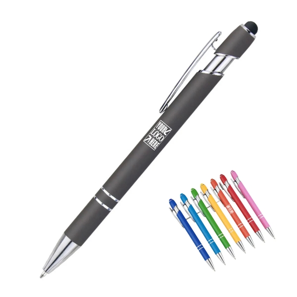 Soft Touch Screen Stylus Click Metal Ballpoint Pen - Soft Touch Screen Stylus Click Metal Ballpoint Pen - Image 0 of 6