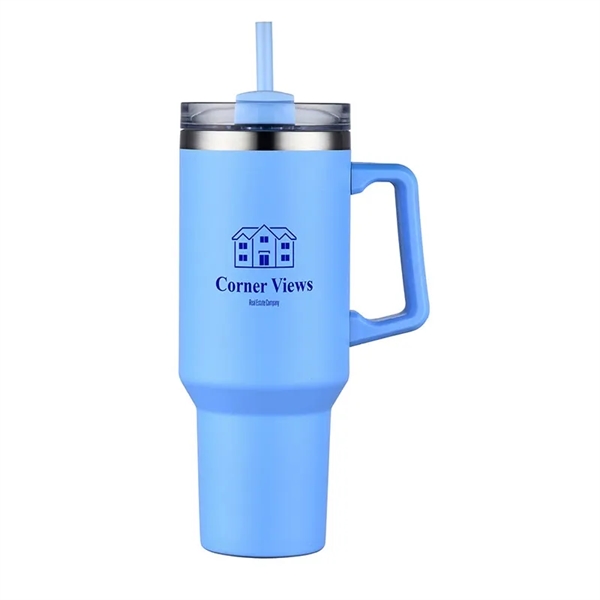 Lucas 40 oz. Double Wall, Stainless Steel Travel Mug - Lucas 40 oz. Double Wall, Stainless Steel Travel Mug - Image 10 of 37