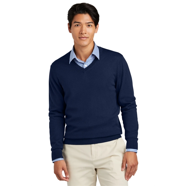 Brooks Brothers Washable Merino V-Neck Sweater - Brooks Brothers Washable Merino V-Neck Sweater - Image 4 of 19