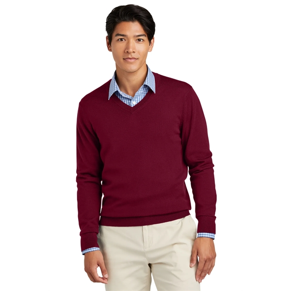 Brooks Brothers Washable Merino V-Neck Sweater - Brooks Brothers Washable Merino V-Neck Sweater - Image 9 of 19