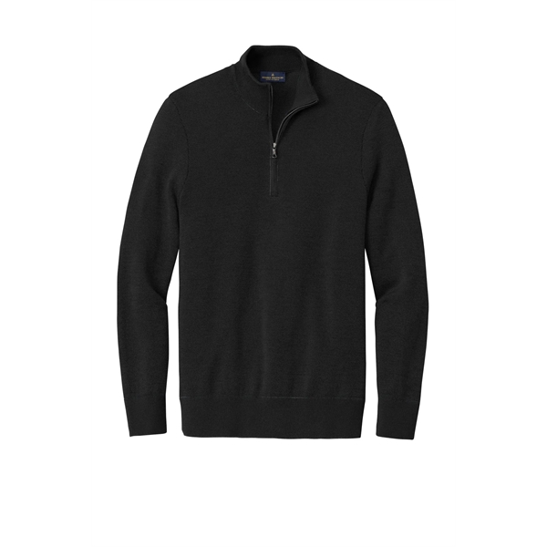 Brooks Brothers Washable Merino Birdseye 1/4-Zip Sweater - Brooks Brothers Washable Merino Birdseye 1/4-Zip Sweater - Image 3 of 14