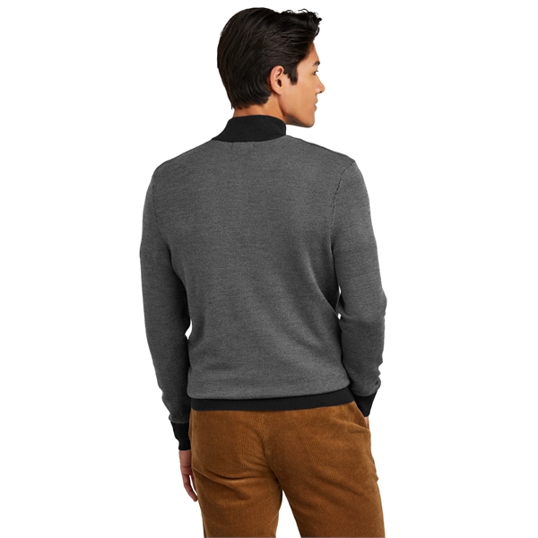 Brooks Brothers Washable Merino Birdseye 1/4-Zip Sweater - Brooks Brothers Washable Merino Birdseye 1/4-Zip Sweater - Image 5 of 14