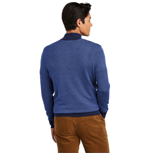 Brooks Brothers Washable Merino Birdseye 1/4-Zip Sweater - Brooks Brothers Washable Merino Birdseye 1/4-Zip Sweater - Image 11 of 14