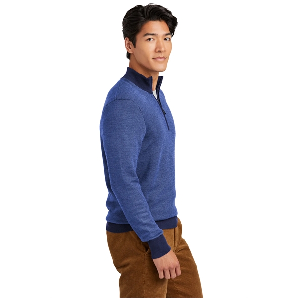 Brooks Brothers Washable Merino Birdseye 1/4-Zip Sweater - Brooks Brothers Washable Merino Birdseye 1/4-Zip Sweater - Image 12 of 14