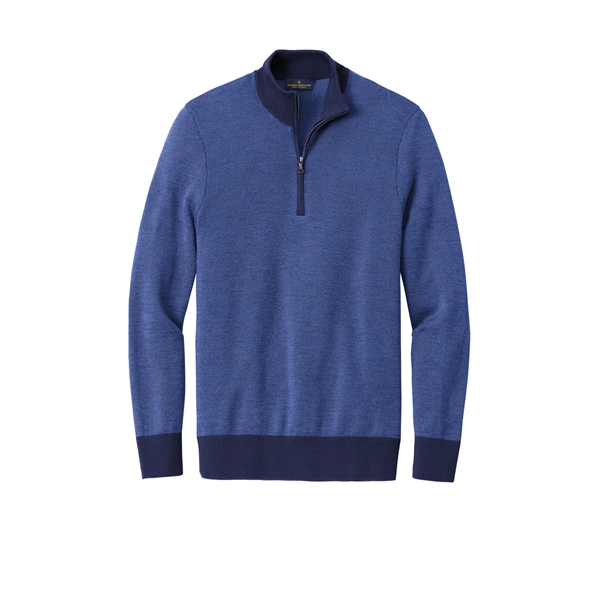 Brooks Brothers Washable Merino Birdseye 1/4-Zip Sweater - Brooks Brothers Washable Merino Birdseye 1/4-Zip Sweater - Image 13 of 14