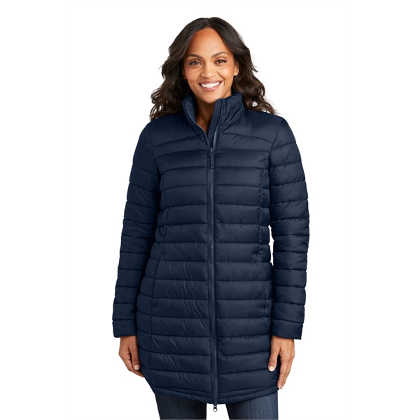 Port Authority Women's Horizon Puffy Long Jacket - Port Authority Women's Horizon Puffy Long Jacket - Image 10 of 14