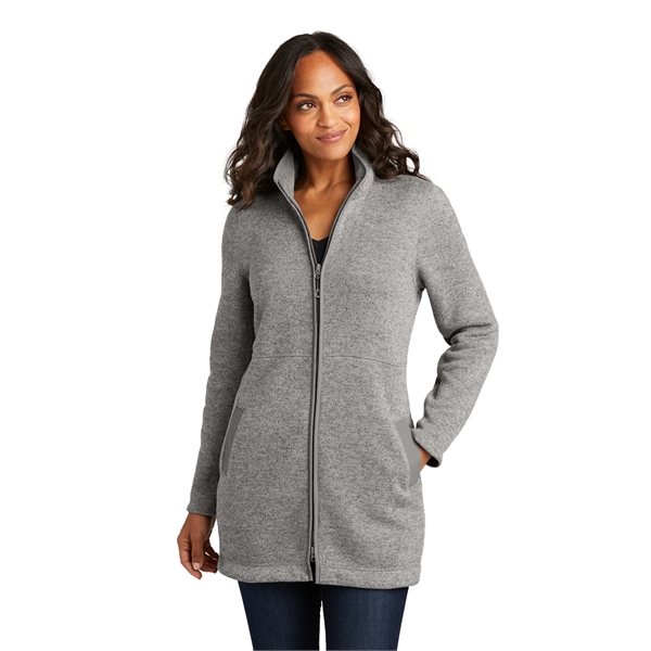 Port Authority Women's Arc Sweater Fleece Long Jacket - Port Authority Women's Arc Sweater Fleece Long Jacket - Image 0 of 14