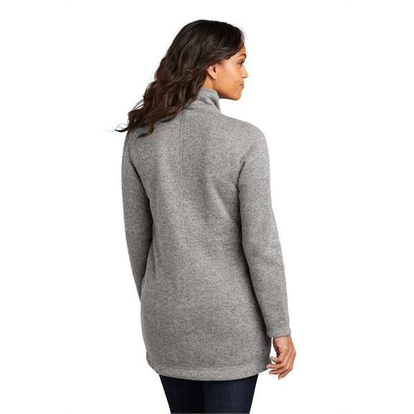 Port Authority Women's Arc Sweater Fleece Long Jacket - Port Authority Women's Arc Sweater Fleece Long Jacket - Image 1 of 14