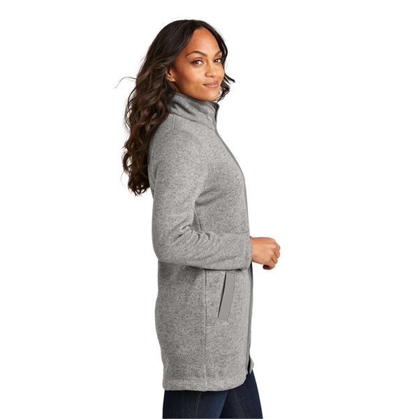 Port Authority Women's Arc Sweater Fleece Long Jacket - Port Authority Women's Arc Sweater Fleece Long Jacket - Image 2 of 14