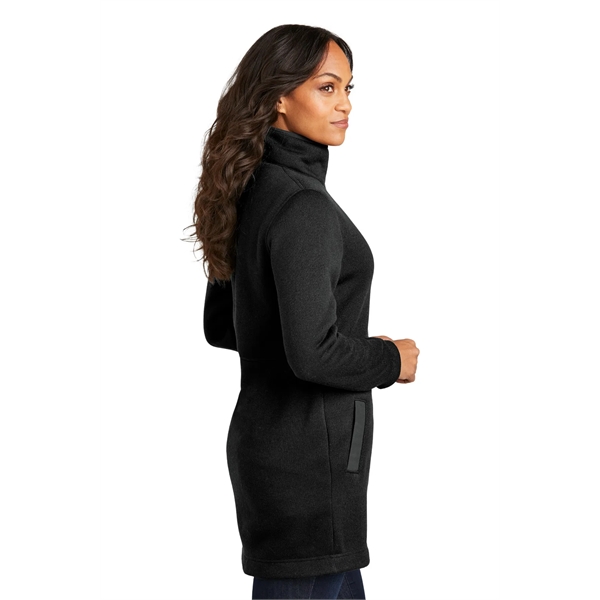 Port Authority Women's Arc Sweater Fleece Long Jacket - Port Authority Women's Arc Sweater Fleece Long Jacket - Image 11 of 14