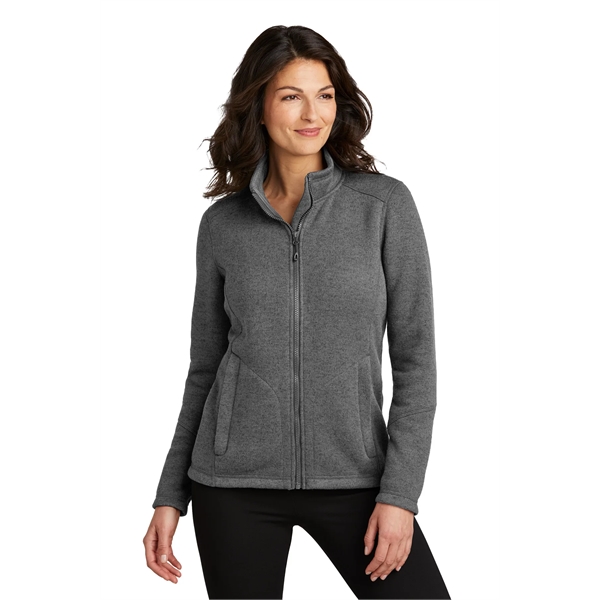 Port Authority Women's Arc Sweater Fleece Jacket - Port Authority Women's Arc Sweater Fleece Jacket - Image 4 of 19