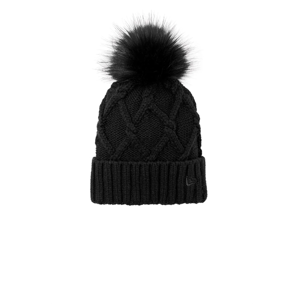 New Era Faux Fur Pom Beanie - New Era Faux Fur Pom Beanie - Image 4 of 7