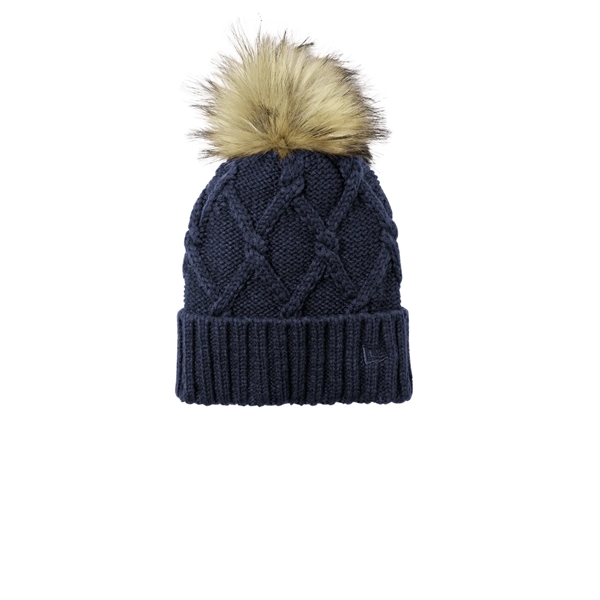 New Era Faux Fur Pom Beanie - New Era Faux Fur Pom Beanie - Image 6 of 7