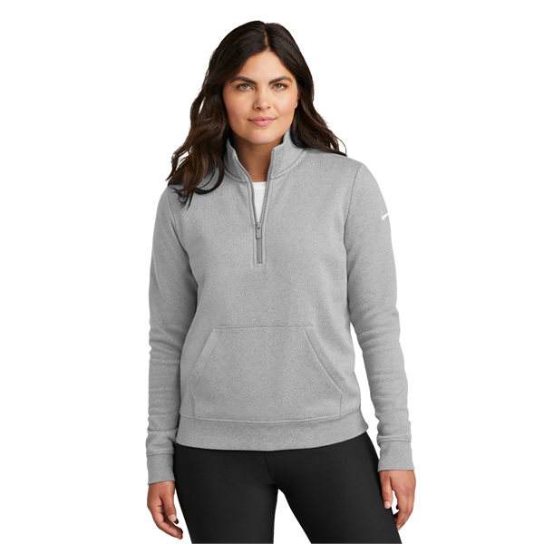 Nike Women's Club Fleece Sleeve Swoosh 1/2-Zip - Nike Women's Club Fleece Sleeve Swoosh 1/2-Zip - Image 9 of 33