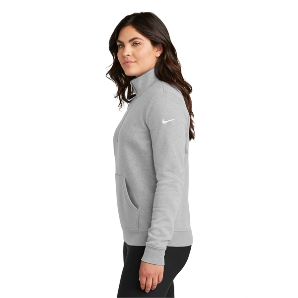 Nike Women's Club Fleece Sleeve Swoosh 1/2-Zip - Nike Women's Club Fleece Sleeve Swoosh 1/2-Zip - Image 11 of 33