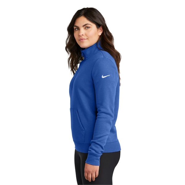 Nike Women's Club Fleece Sleeve Swoosh 1/2-Zip - Nike Women's Club Fleece Sleeve Swoosh 1/2-Zip - Image 16 of 33