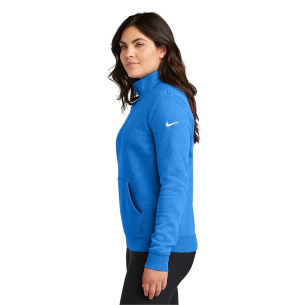 Nike Women's Club Fleece Sleeve Swoosh 1/2-Zip - Nike Women's Club Fleece Sleeve Swoosh 1/2-Zip - Image 21 of 33