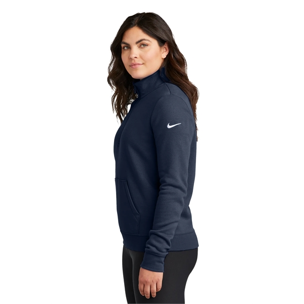 Nike Women's Club Fleece Sleeve Swoosh 1/2-Zip - Nike Women's Club Fleece Sleeve Swoosh 1/2-Zip - Image 25 of 33