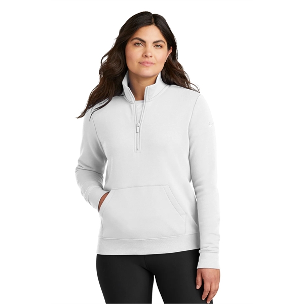 Nike Women's Club Fleece Sleeve Swoosh 1/2-Zip - Nike Women's Club Fleece Sleeve Swoosh 1/2-Zip - Image 28 of 33