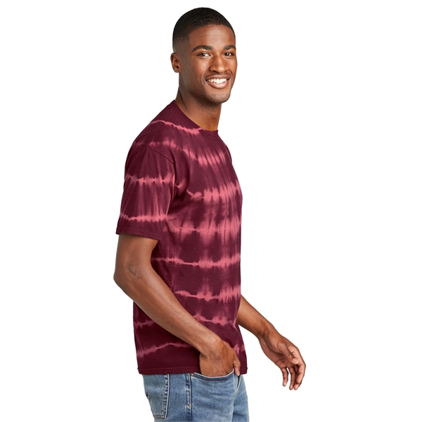 Port & Company Allover Stripe Tie-Dye Tee - Port & Company Allover Stripe Tie-Dye Tee - Image 6 of 29