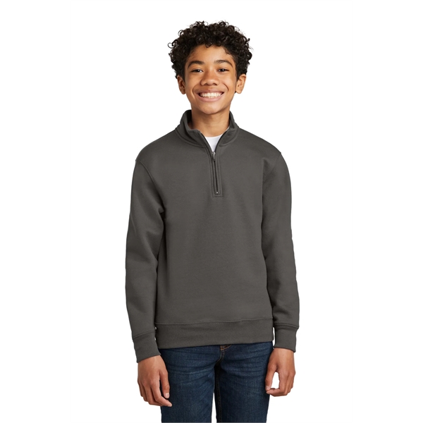 Port & Company Youth Core Fleece 1/4-Zip Pullover Sweatshirt - Port & Company Youth Core Fleece 1/4-Zip Pullover Sweatshirt - Image 4 of 34