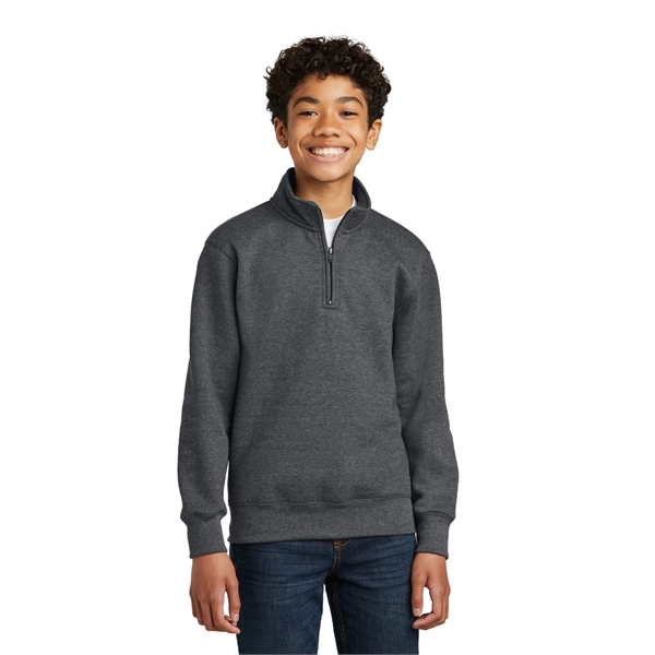 Port & Company Youth Core Fleece 1/4-Zip Pullover Sweatshirt - Port & Company Youth Core Fleece 1/4-Zip Pullover Sweatshirt - Image 9 of 34