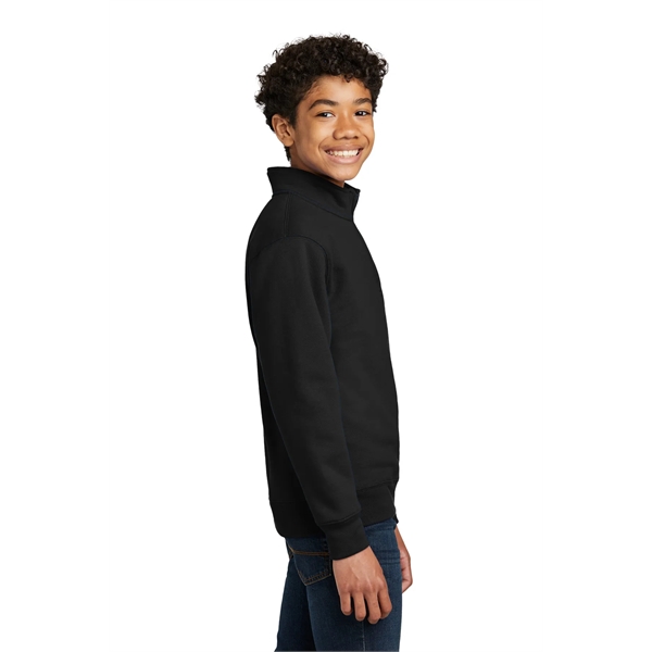 Port & Company Youth Core Fleece 1/4-Zip Pullover Sweatshirt - Port & Company Youth Core Fleece 1/4-Zip Pullover Sweatshirt - Image 16 of 34