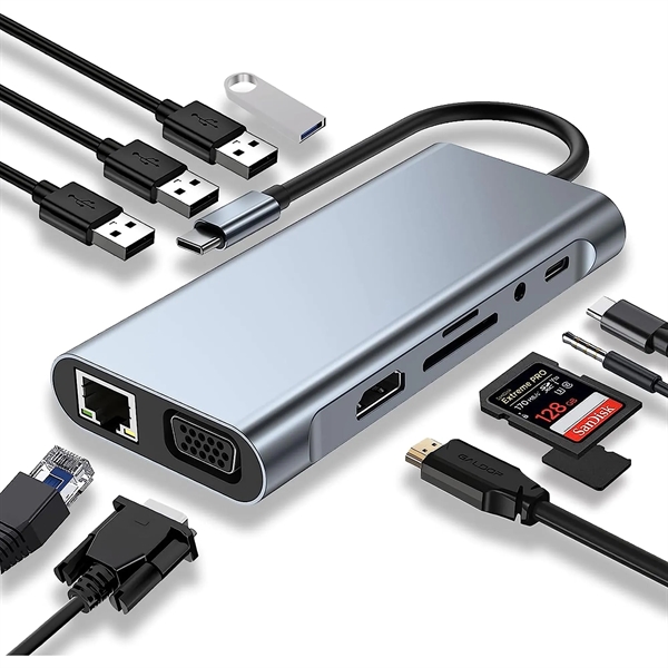 USB C HUB Adapter Docking Station - USB C HUB Adapter Docking Station - Image 0 of 4