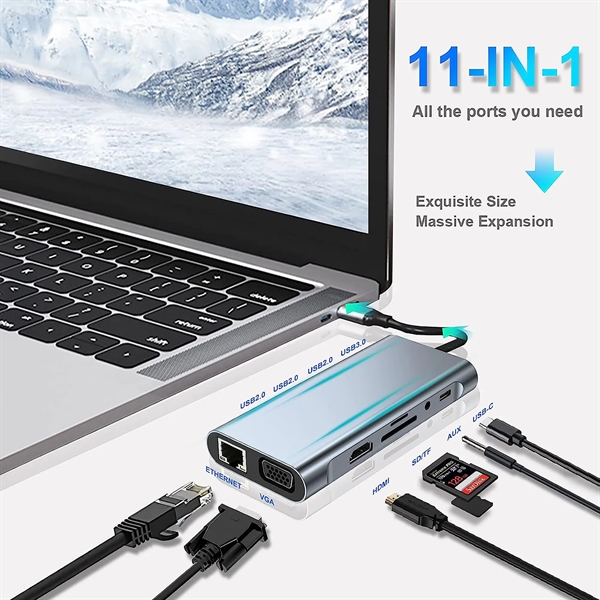 USB C HUB Adapter Docking Station - USB C HUB Adapter Docking Station - Image 2 of 4