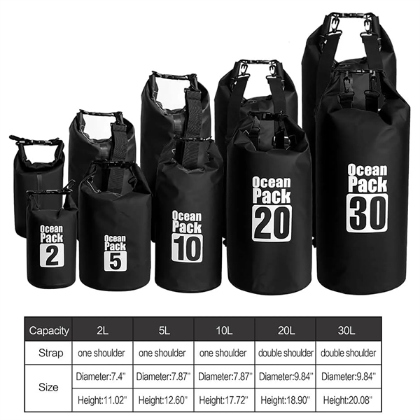 10L Waterproof Wet/Dry Bag Ocean Pack - 10L Waterproof Wet/Dry Bag Ocean Pack - Image 1 of 4
