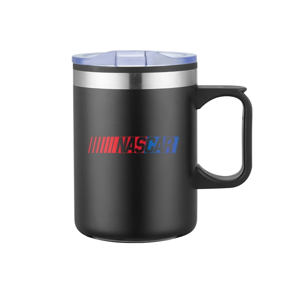 14 oz. Stainless Steel & PP Camping Mug with Matte Finish - 14 oz. Stainless Steel & PP Camping Mug with Matte Finish - Image 2 of 6