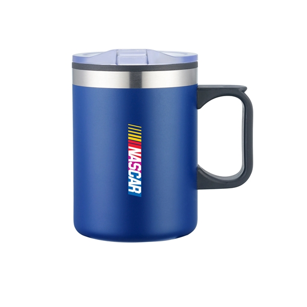 14 oz. Stainless Steel & PP Camping Mug with Matte Finish - 14 oz. Stainless Steel & PP Camping Mug with Matte Finish - Image 3 of 6