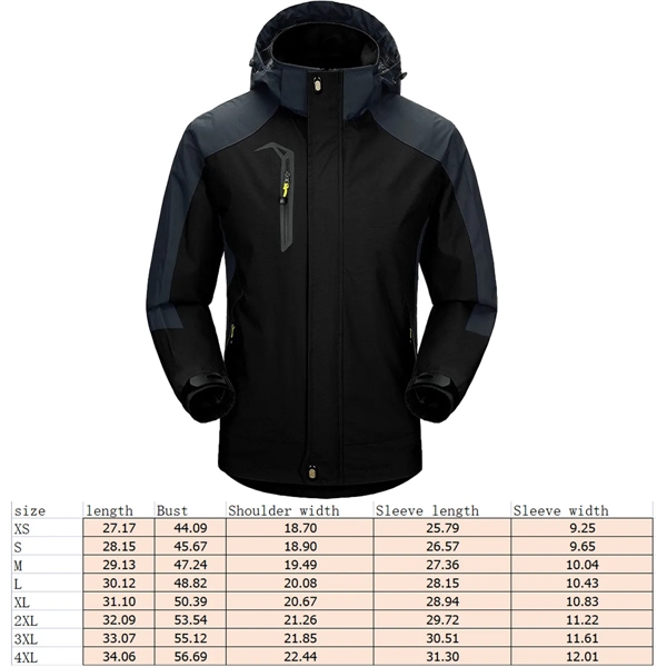 Men's Outdoor Sports Hooded Windproof Jacket Waterproof - Men's Outdoor Sports Hooded Windproof Jacket Waterproof - Image 1 of 4