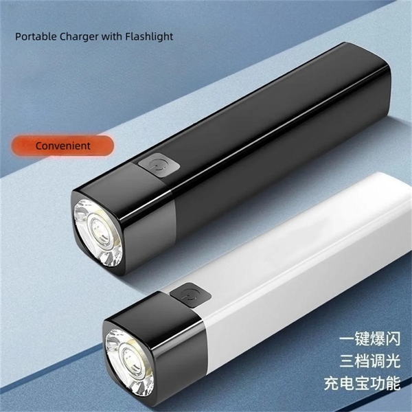 Rechargeable Flashlights with Power Bank 1200mAh - Rechargeable Flashlights with Power Bank 1200mAh - Image 1 of 3