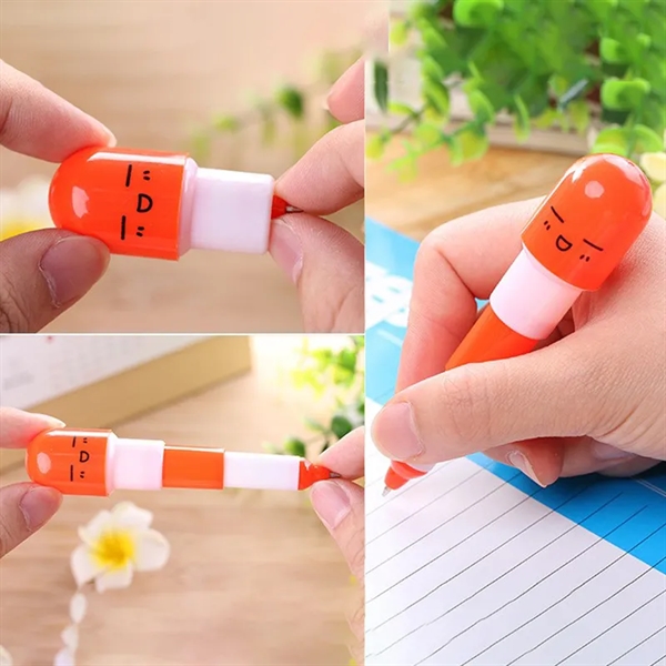 Writing Capsule Pill Shape Ballpoint Plastic Pen - Writing Capsule Pill Shape Ballpoint Plastic Pen - Image 2 of 3