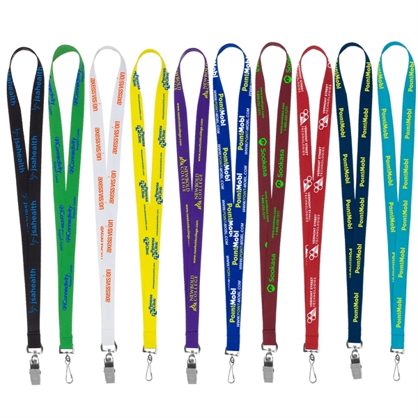 3/4" Import Air Ship Super Soft Polyester Silkscreen Lanyard