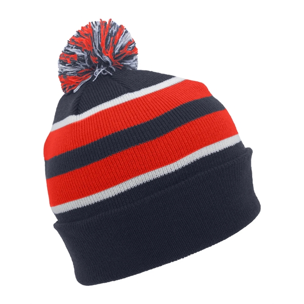 Pacific Headwear Knit Fold-Over Pom-Pom Beanie - Pacific Headwear Knit Fold-Over Pom-Pom Beanie - Image 61 of 130